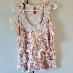 Sleeveless floral top